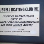 Russell Boating Club, Drinking restricted